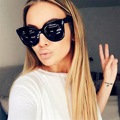 GUANGDU Oculos De Sol Feminino Fashion Retro Designer Round UV400 Gradient Sun Glasses Cat Eye Vintage Sunglasses Women Goggles