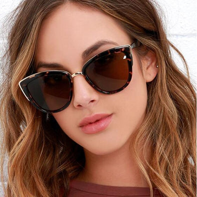 Curtain Lunette Soleil Femme 2019 New Fashion Cat eye Sunglasses Women Luxury Vintage Sun Glasses Wild Gradient Mirror Glasses