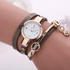 New Duoya Fashion Women Bracelet Watch Gold Quartz Gift Watch Wristwatch Women Dress Leather Casual Bracelet Watches