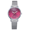 Watches For Women Luxury Silver Popular Pink Dial Flowers Metal Ladies Bracelet Quartz Clock Ladies Wrist Watch New Clock