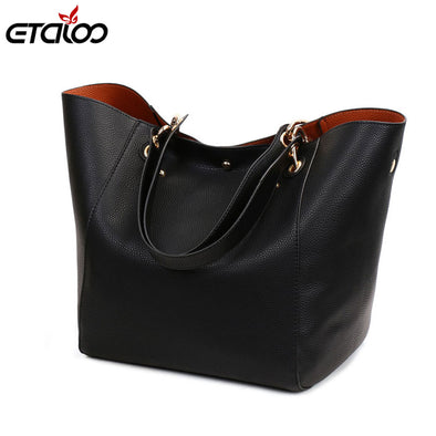 Leather Handbags Big Women Bag 2PCS/Set High Quality Casual Female Bags Trunk Tote Shoulder Bag Ladies Large Bolsos