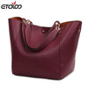 Leather Handbags Big Women Bag 2PCS/Set High Quality Casual Female Bags Trunk Tote Shoulder Bag Ladies Large Bolsos